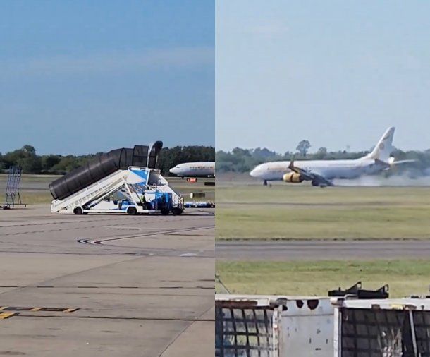 Se conoció el video del aterrizaje de emergencia del avión de Flybondi
