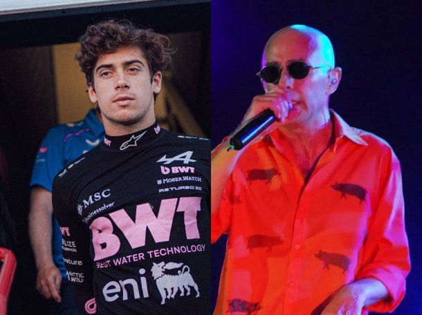 El homenaje inesperado de la Fórmula 1 al Indio Solari tras el cruce entre Colapinto y Sainz