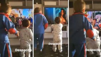 Los hijos de Messi bailando Los hijos de Messi bailando