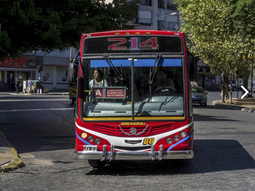 La 214, una de las líneas que recorre La Plata La 214, una de las líneas que recorre La Plata