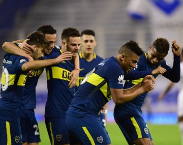Fabra celebra junto a todo Boca