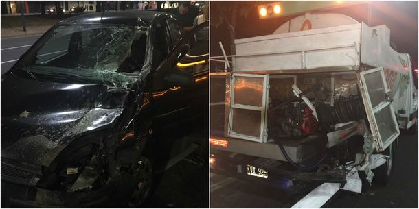 Los vehículos que protagonizaron un violento accidente en Constitución