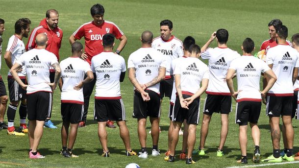 La broma de Gallardo a sus jugadores durante la práctica de River