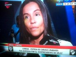 la mujer de caruso denuncio una agresion de parte de un dirigente de velez la mujer de caruso denuncio una agresion de parte de un dirigente de velez