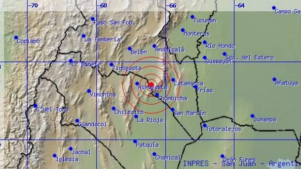 Un temblor despertó a la capital de Catamarca
