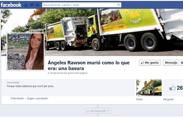 Investigan un grupo de Facebook que festejó la muerte de Ángeles