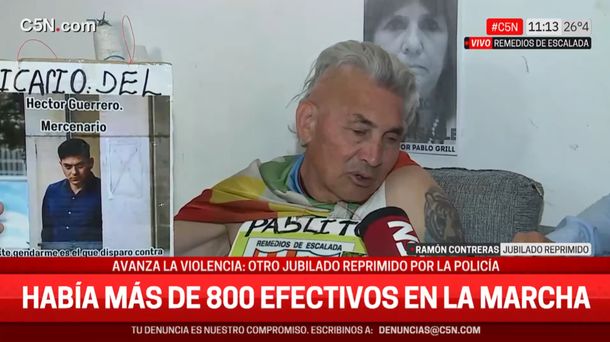 El impactante testimonio del jubilado agredido por la Policía en el Congreso: Volé como un misil