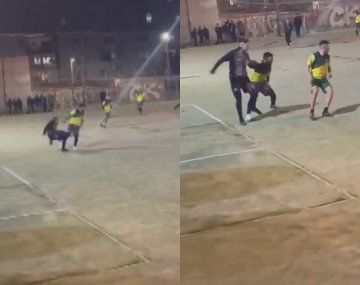 A Tevez le tiraron un caño en un picado y no le gustó nada