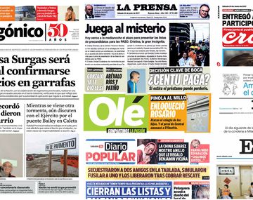 Tapas de diarios del sábado 24 de junio de 2017