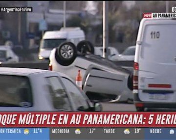 Choque múltiple en Panamericana provoca demoras a la altura de Vicente López