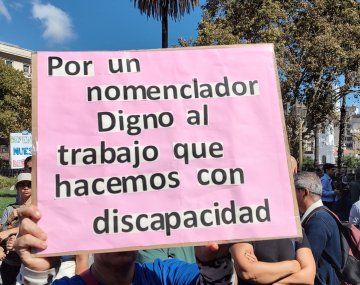 Plaza de Mayo: protestaron por recortes a prestaciones para personas con discapacidad