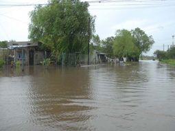 Rosario barrio alberdi inundaciones Télam
