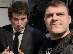 Javier Milei, junto a Daniel Parisini, más conocido como el Gordo Dan.