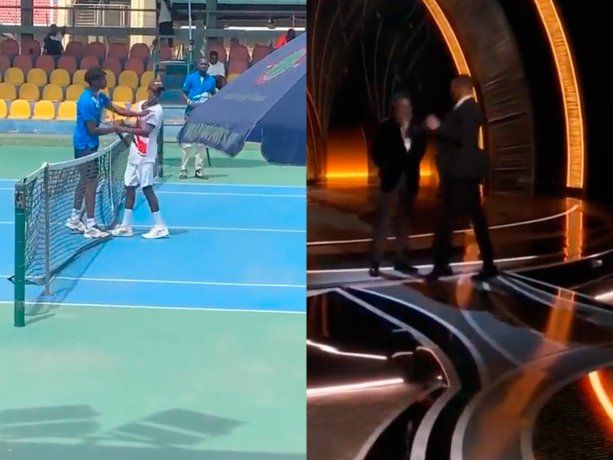 Escándalo en un partido de tenis: un jugador le pegó una bofetada a un rival a lo Will Smith