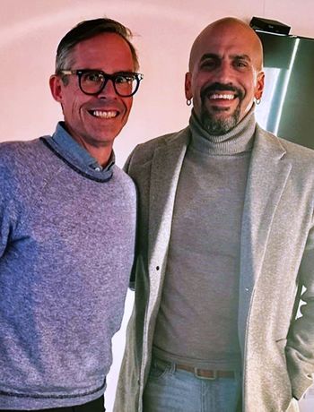 Juan Sebastián Verón y su socio Foster.