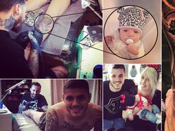 Mirá el nuevo tatuaje de Icardi con la cara de su hija