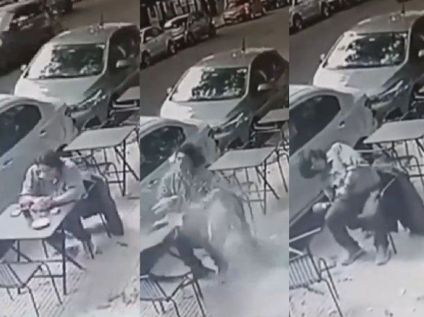 Impactante accidente en Palermo: se cayó un vidrio y le partió la cabeza