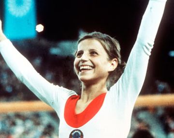 Olga Korbut, durante los Juegos de Múnich 1972