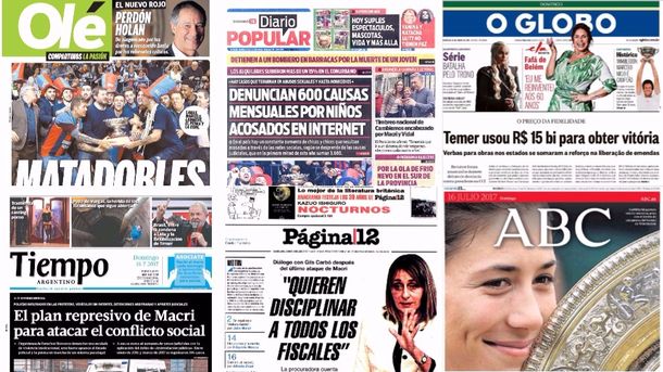 Mirá las tapas de los diarios