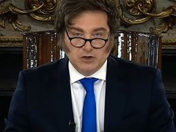 Javier Milei por cadena nacional.
