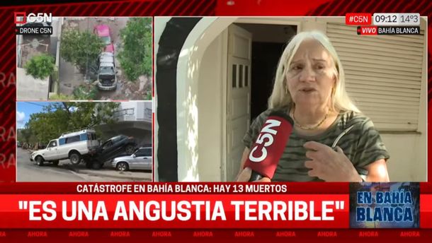 El angustiante pedido de una vecina de Bahía Blanca: Ojalá alguien se acuerde de nosotros