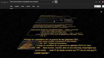 ¿sos fanatico de star wars? ingresa la siguiente frase y mira que hace google ¿sos fanatico de star wars? ingresa la siguiente frase y mira que hace google
