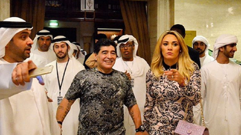 Rocío Oliva y Maradona, juntos en un lujoso hotel de Dubai. Rocío Oliva y Maradona, juntos en un lujoso hotel de Dubai.