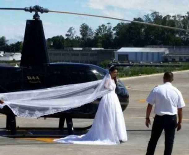 Una novia se mató al caer el helicóptero en el que iba a su boda - Crédito: O Globo