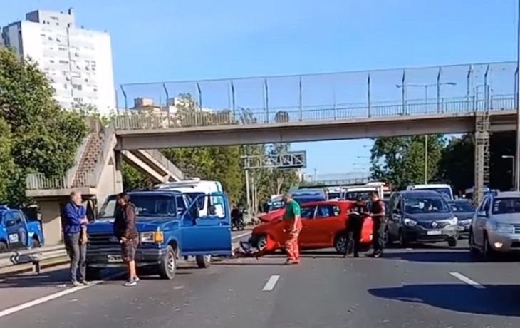 Cuatro heridos por un choque múltiple en la General Paz