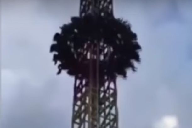 Accidente en una torre de adrenalina