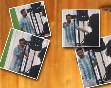 Lavezzi y una broma en medio de una grabación