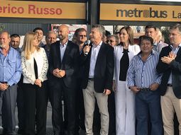 macri inauguro el metrobus de la matanza junto a magario macri inauguro el metrobus de la matanza junto a magario