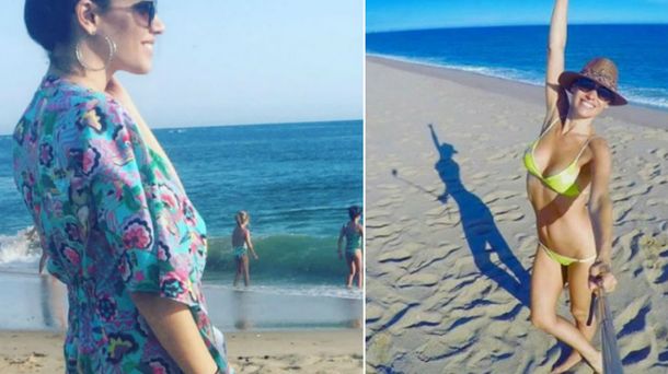 Ivana Figueiras en la misma playa que Pampita