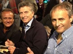 Miguel Del Sel, Mauricio Macri y Héctor Baldassi