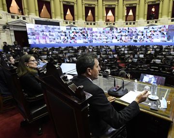 Sergio Massa y Elizabeth G&oacute;mez Alcorta en la C&aacute;mara de Diputados