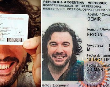 Ergün, feliz con su documento argentino