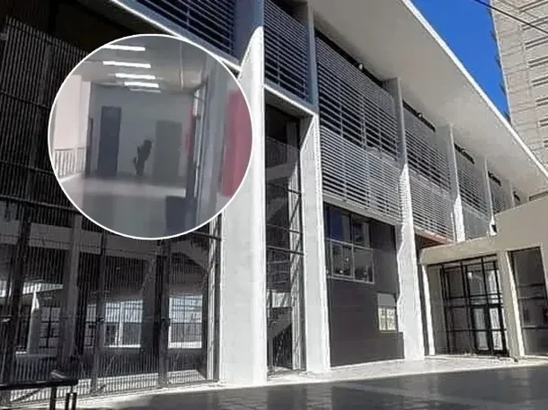 Video: un alumno atravesó una pared y cayó por el hueco del ascensor de una escuela