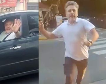 El agresor y el agredido, cuerpo a cuerpo en Plaza Flores