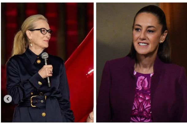 Elogios cruzados entre Meryl Streep y Claudia Sheinbaum.