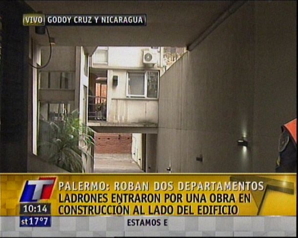 Palermo: saltan desde una obra y roban 2 departamentos