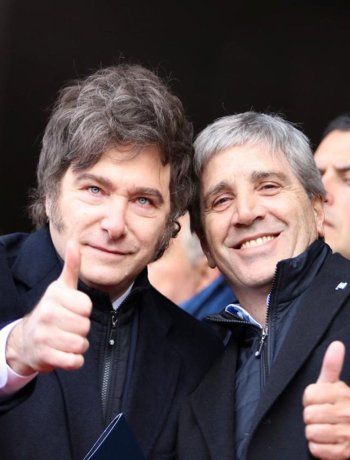 Javier Milei junto a Luis Caputo.