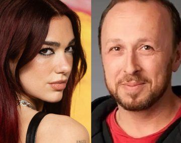 Dua Lipa y su mánager David Levy.