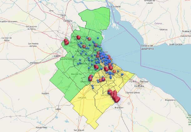 Las zonas afectadas por los cortes de luz.