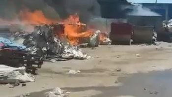 Un galpón de la Ceamse se incendió Un galpón de la Ceamse se incendió