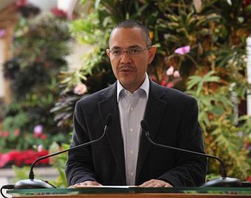El ministro de Comunicación y la Información de Venezuela, Ernesto Villegas
