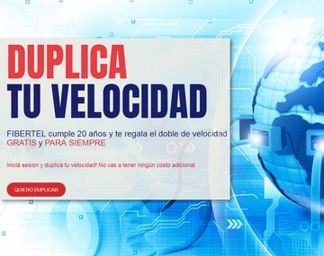 Fibertel te duplica la velocidad de tu conexión, pero lee la letra chica