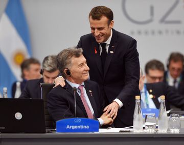 Mauricio Macri con Emmanuel Macron