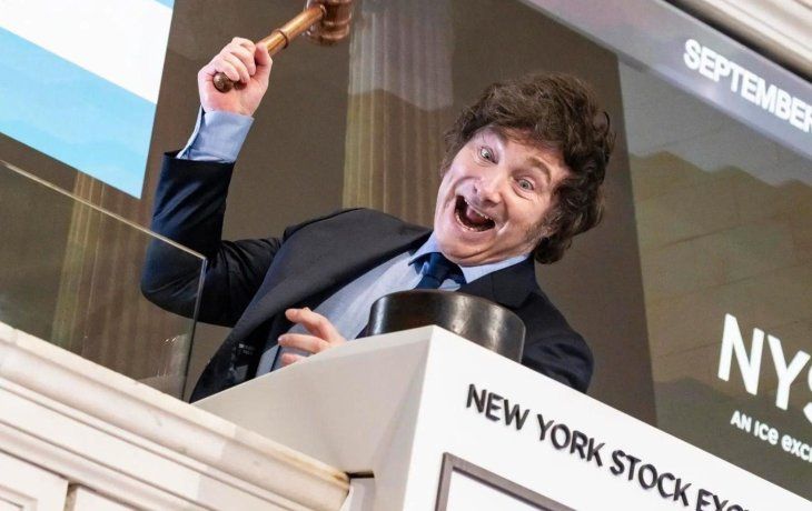 Javier Milei, en Wall Street.