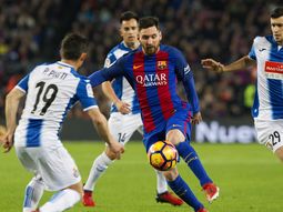 El argentino se cansó de desparramar rivales en el clásico ante Espanyol de la última fecha española El argentino se cansó de desparramar rivales en el clásico ante Espanyol de la última fecha española