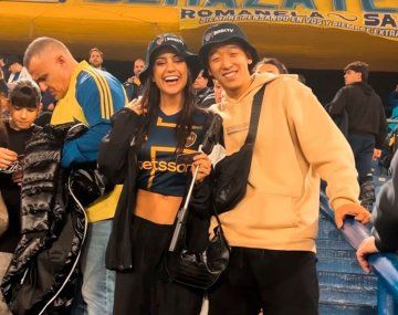 Martín Ku y Rosina fueron a ver a Boca a La Bombonera y festejaron juntos